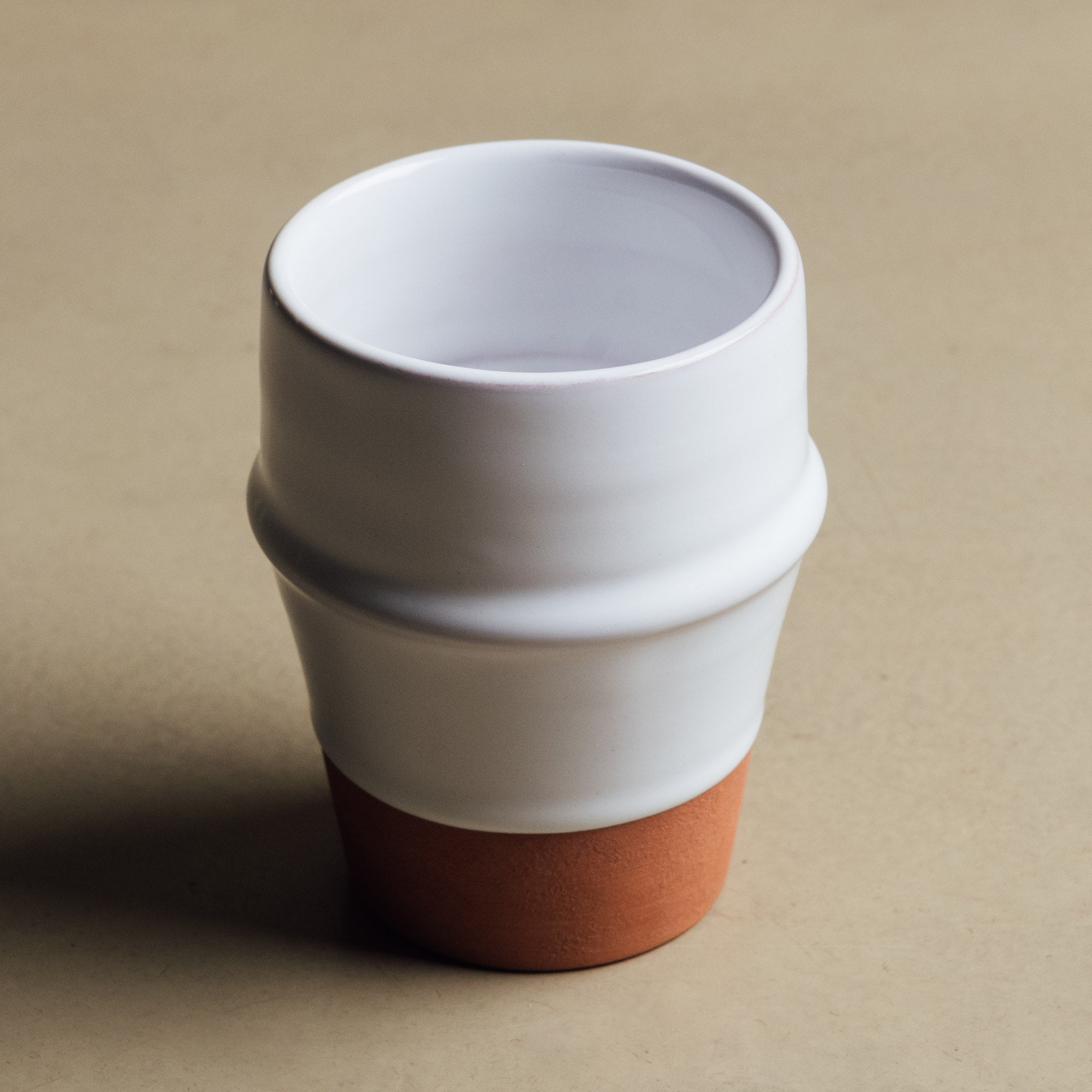 Earth Hues White & Ochre Beldi Cup view 5