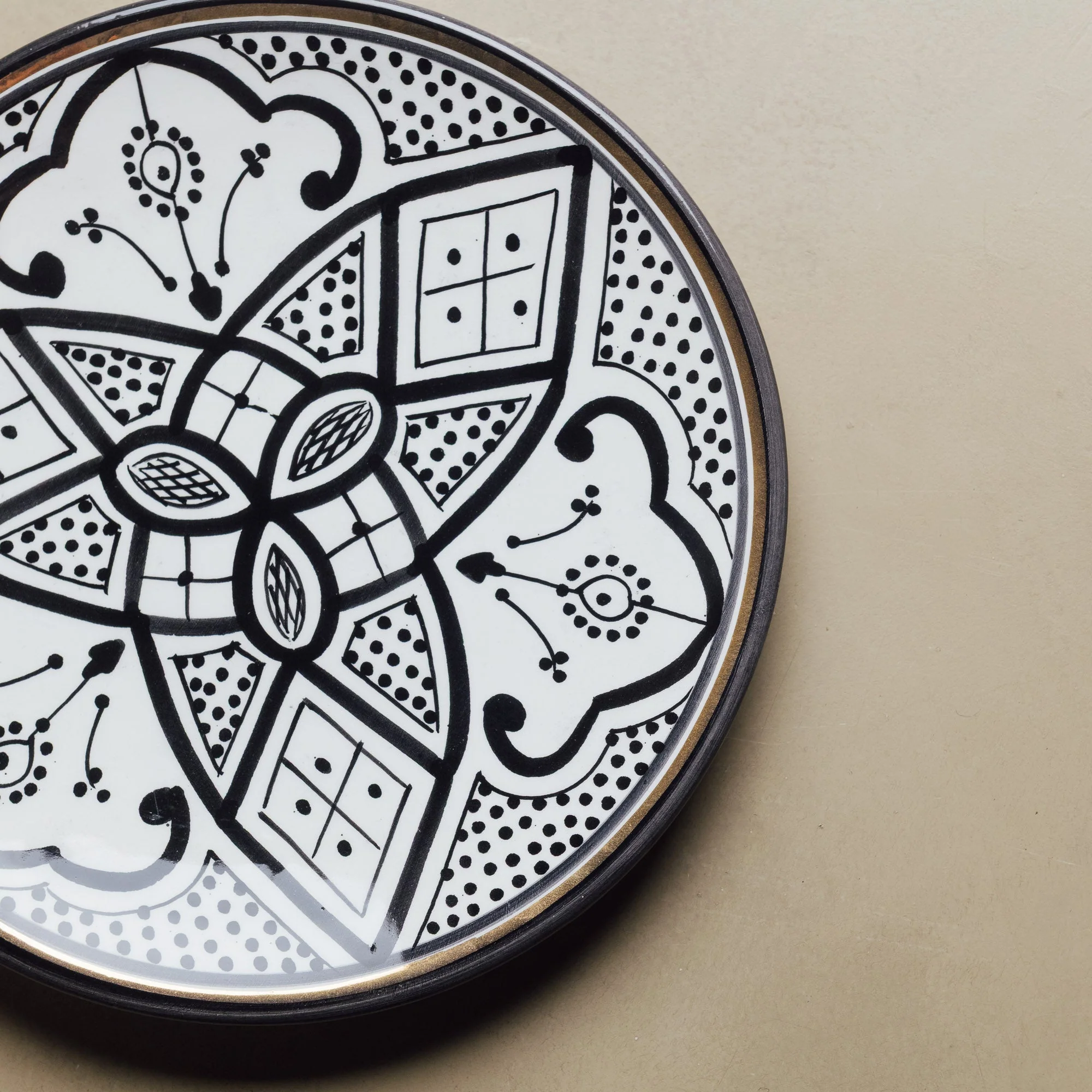 Fez Black & Gold Dinner Plate view 4