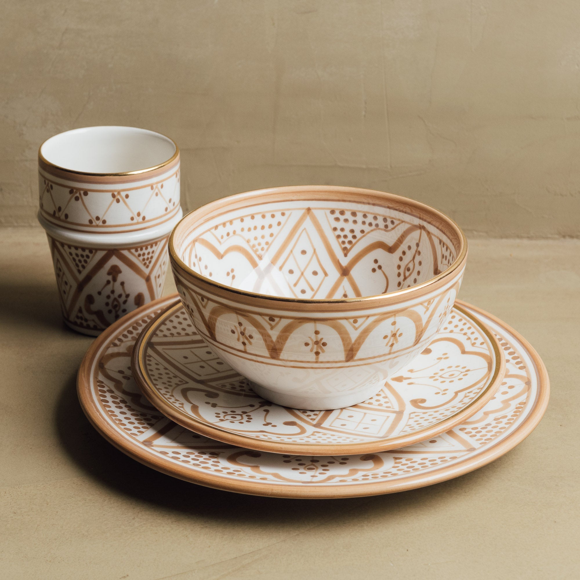 Fez Sand & Gold Dinnerware Set view 3