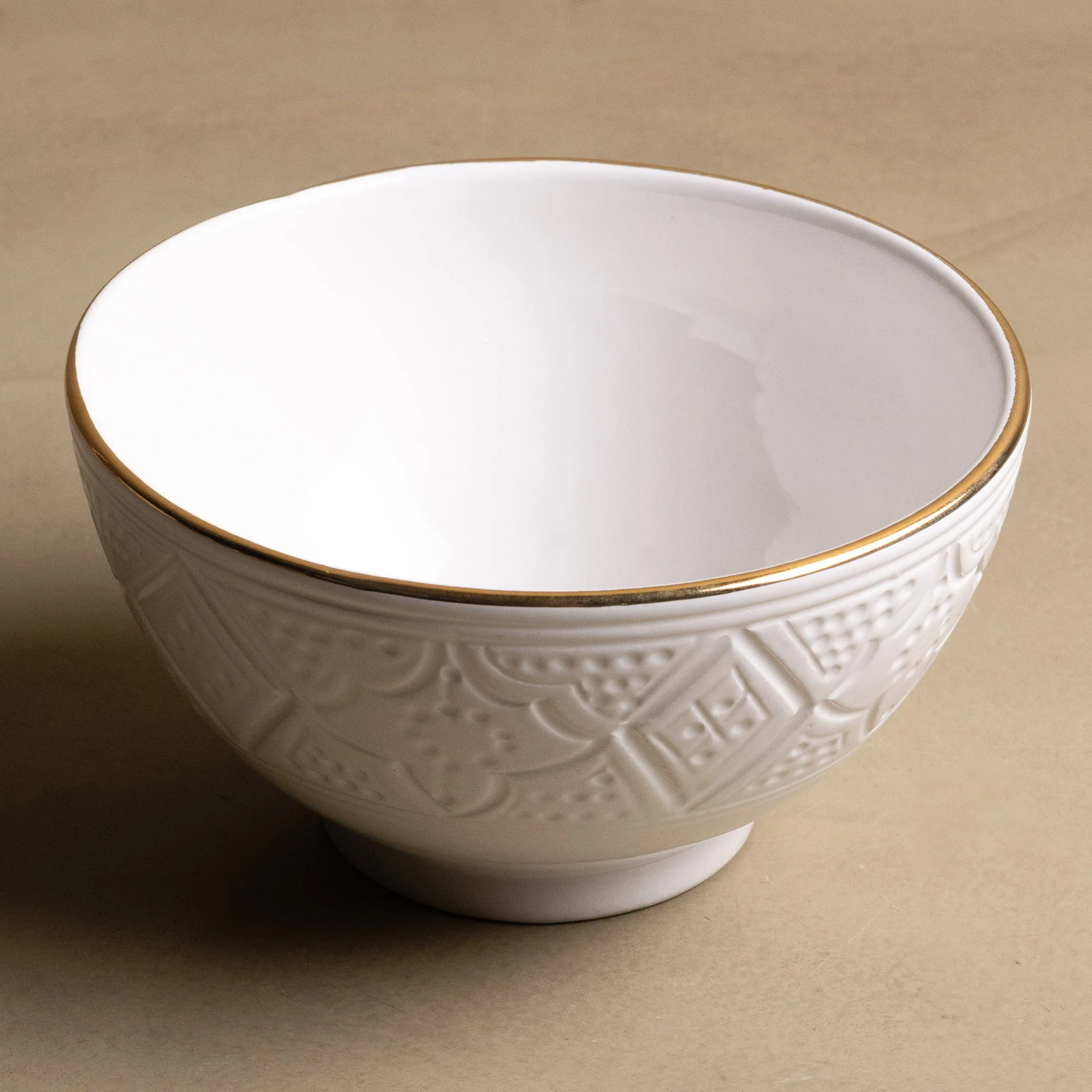 Zagora White & Gold Bowl view 2