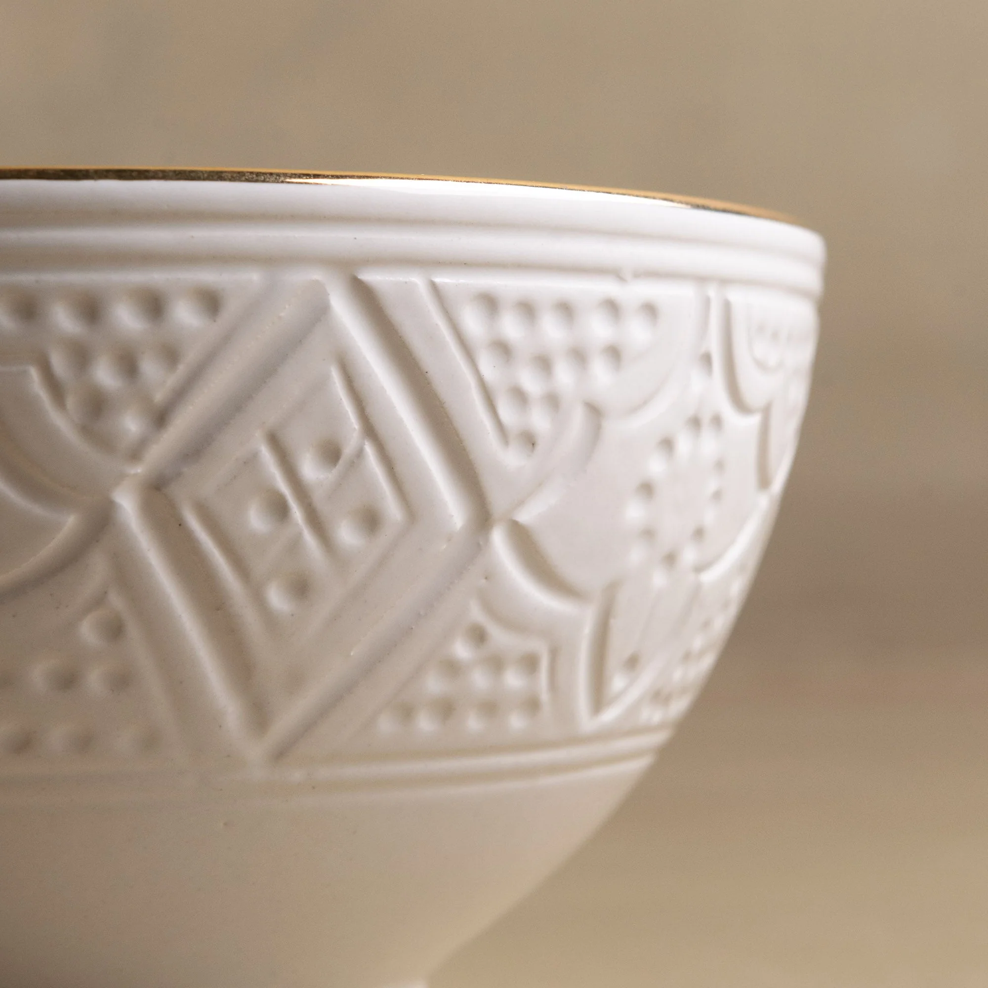 Zagora White & Gold Bowl view 3