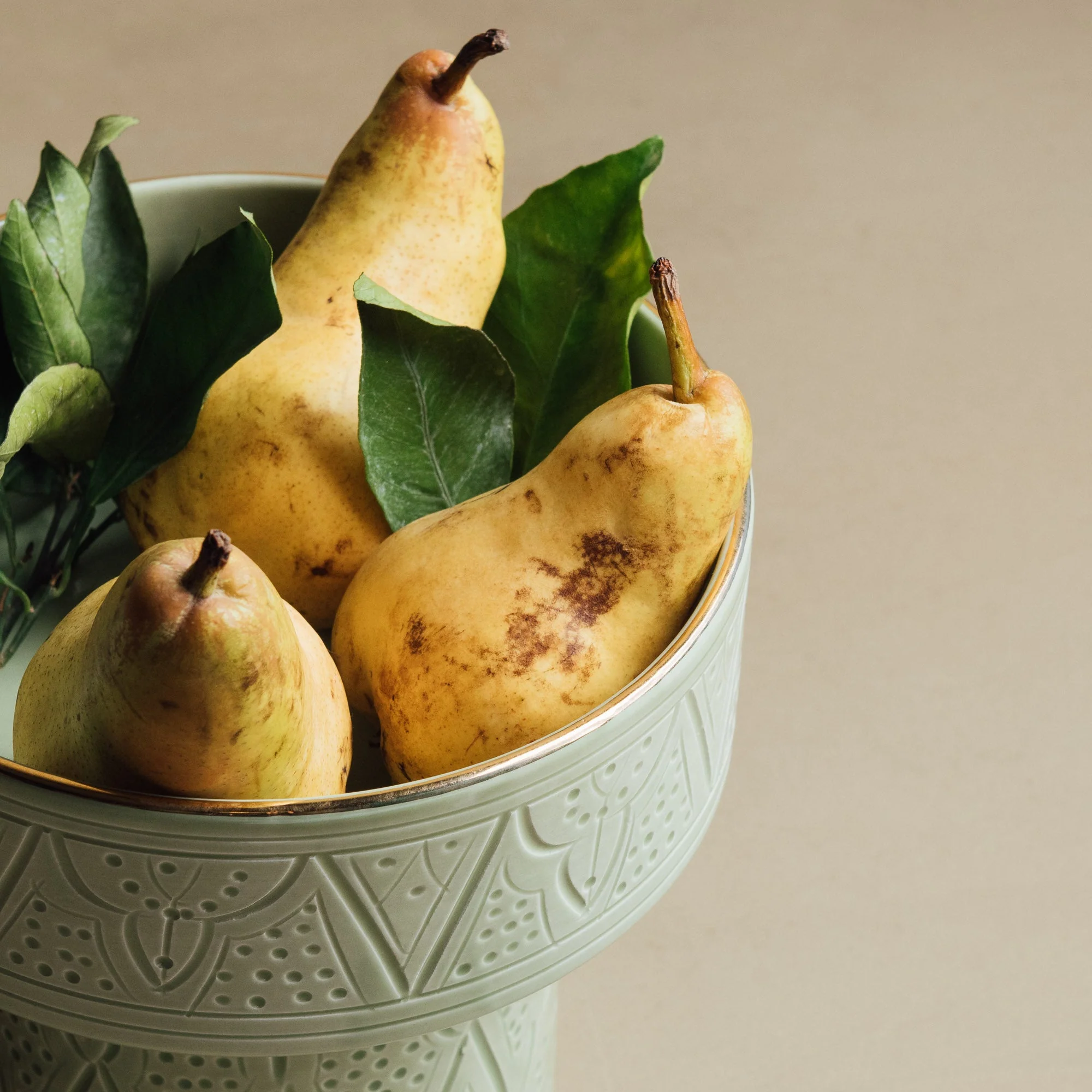 Zagora Green & Gold Pedestal Bowl view 2