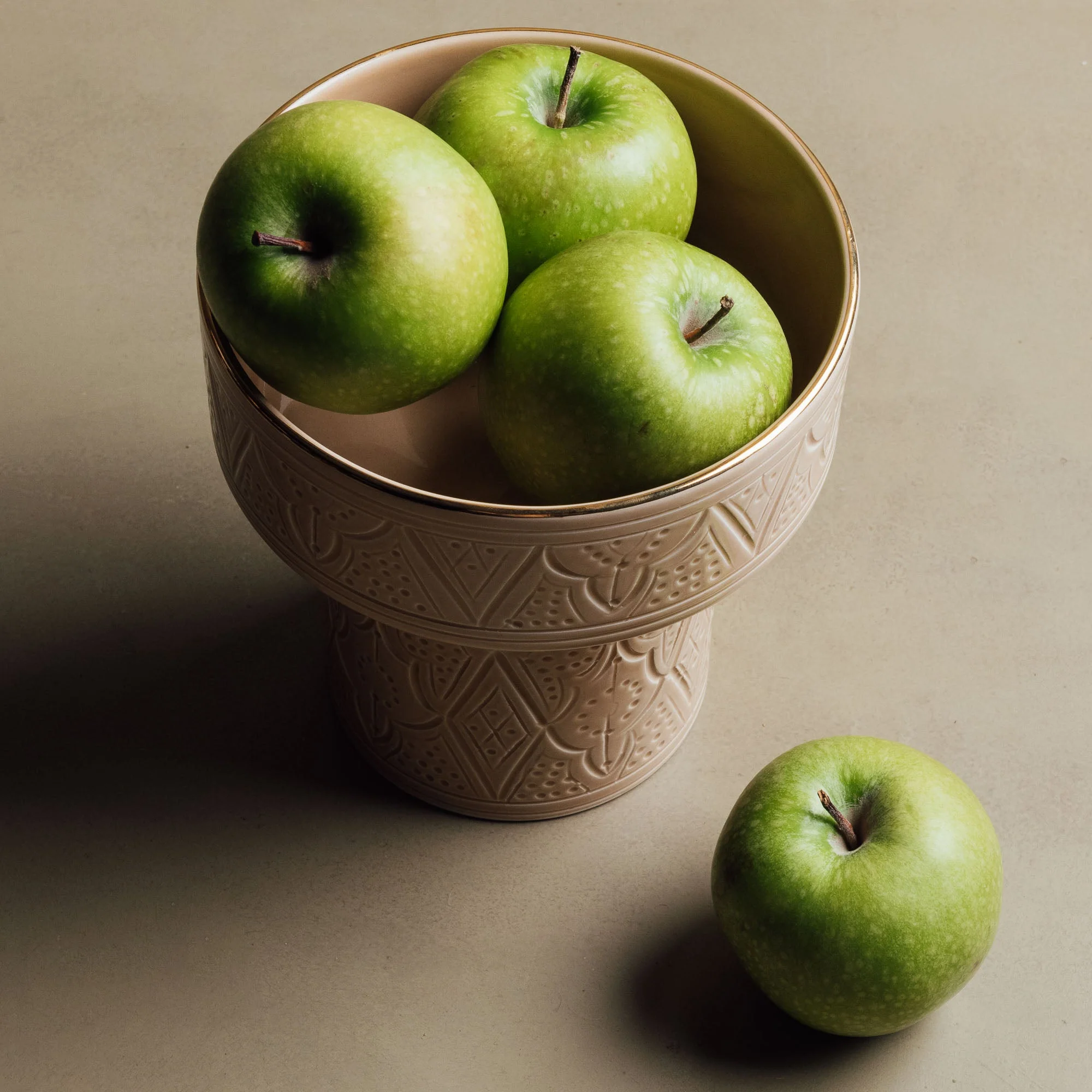 Zagora Sand Pedestal Bowl view 2