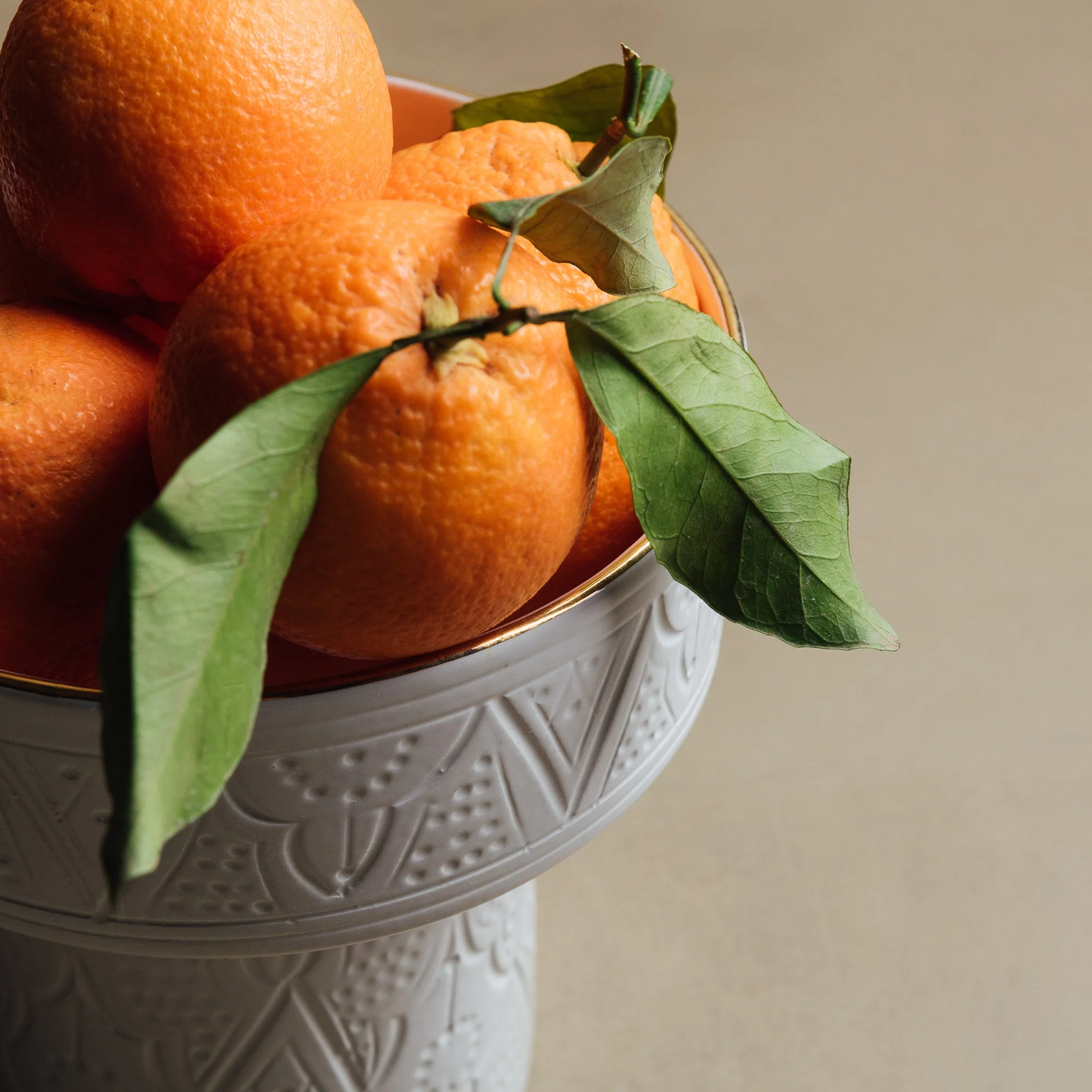 Zagora White Pedestal Bowl view 4