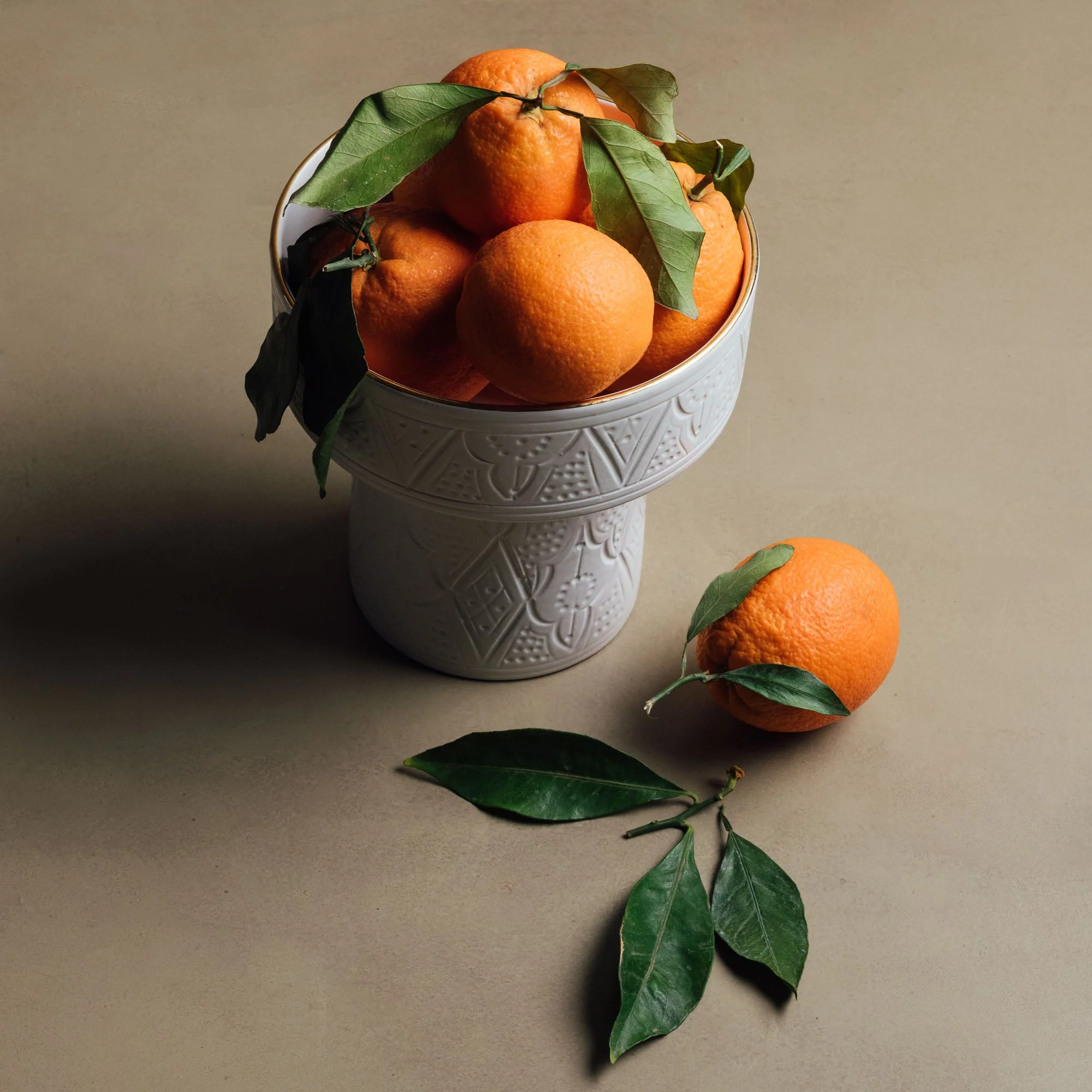 Zagora White Pedestal Bowl view 5